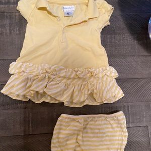 Ralph Lauren baby dress with matching bottoms. Size 3m. Great condition.